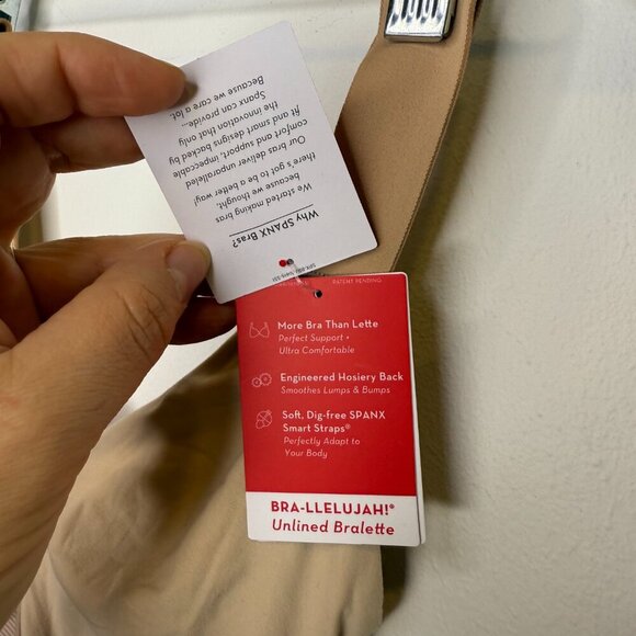 New Spanx SPANX smooth Bra-llelujah! Unlined Bralette in Nude Size Small - Picture 8 of 12